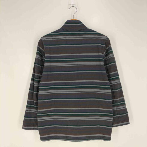 エディーバウアー Eddie Bauer ハイネック ボーダー ジップアップ カーディガン ブルゾン メンズ import:XS