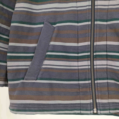 エディーバウアー Eddie Bauer ハイネック ボーダー ジップアップ カーディガン ブルゾン メンズ import:XS