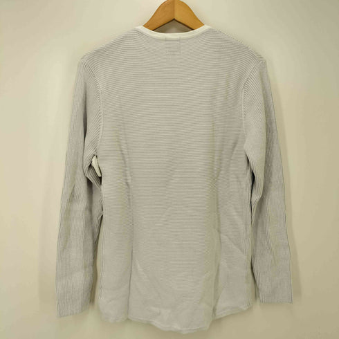 シーケーカルバンクライン ck Calvin Klein ワッフル リブ編み Vネック カットソー メンズ import:L