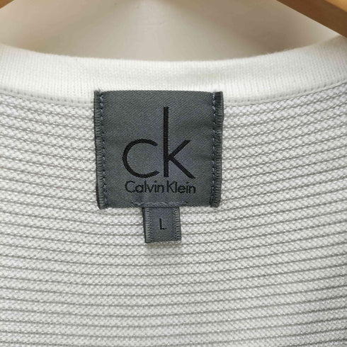 シーケーカルバンクライン ck Calvin Klein ワッフル リブ編み Vネック カットソー メンズ import:L