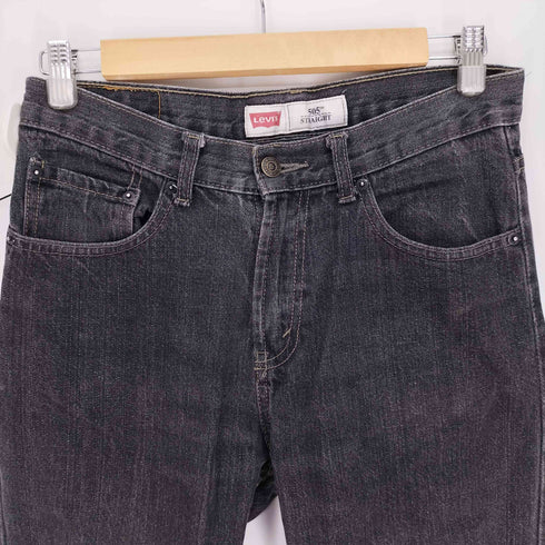 リーバイス Levis 505 STRAIGHT 20REG ジップアップ ブラック デニム パンツ レディース W:30 L:30