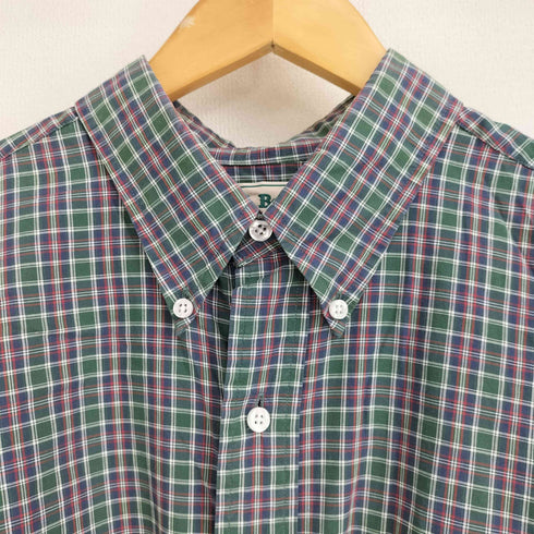 エルエルビーン L.L.Bean 80s チェック柄 コットン ボタンダウン 長袖シャツ メンズ import:L