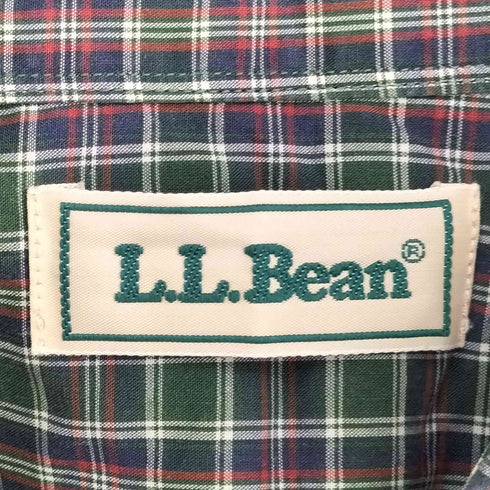 エルエルビーン L.L.Bean 80s チェック柄 コットン ボタンダウン 長袖シャツ メンズ import:L