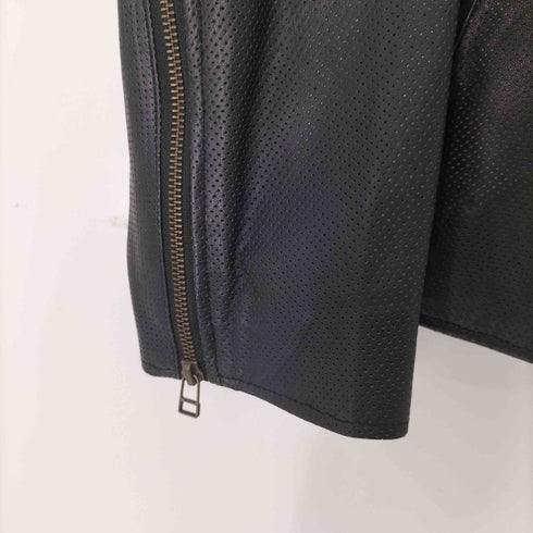 リューグーレザーズ Liugoo Leathers レザーメッシュブルゾン メンズ 3L