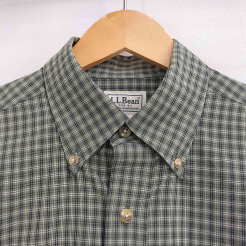 エルエルビーン L.L.Bean 00s チェック柄 コットン ボタンダウン 長袖シャツ メンズ S-REG