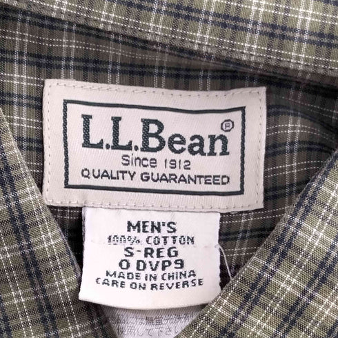 エルエルビーン L.L.Bean 00s チェック柄 コットン ボタンダウン 長袖シャツ メンズ S-REG