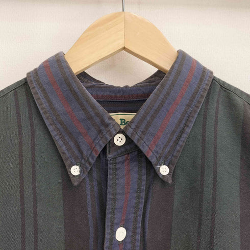エルエルビーン L.L.Bean 80s ストライプ柄 コットン ボタンダウン 長袖シャツ メンズ import:L