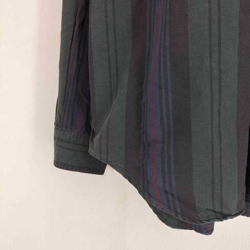 エルエルビーン L.L.Bean 80s ストライプ柄 コットン ボタンダウン 長袖シャツ メンズ import:L