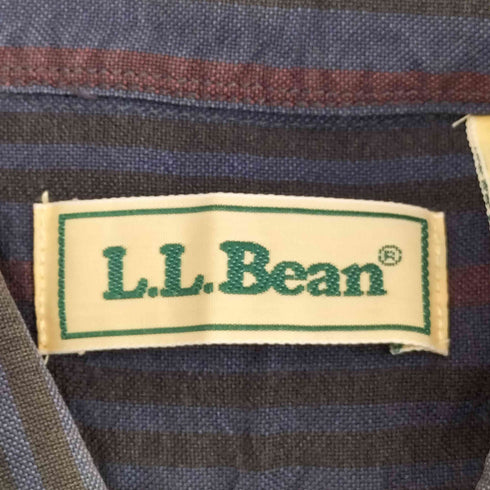 エルエルビーン L.L.Bean 80s ストライプ柄 コットン ボタンダウン 長袖シャツ メンズ import:L