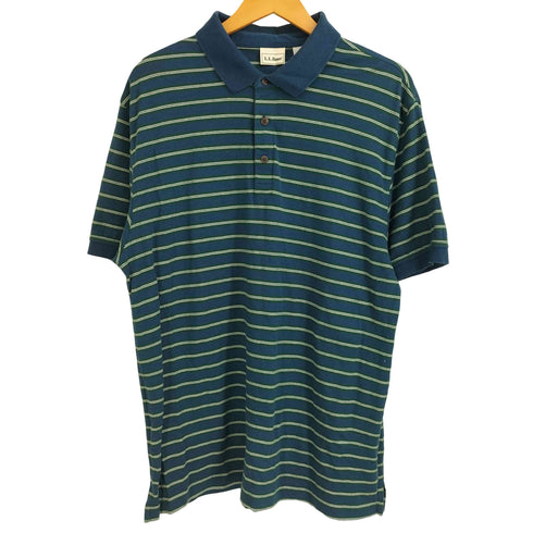 エルエルビーン L.L.Bean PIMA COTTON ボーダー 半袖 ポロシャツ メンズ import:L