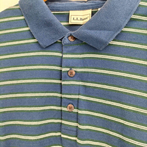 エルエルビーン L.L.Bean PIMA COTTON ボーダー 半袖 ポロシャツ メンズ import:L
