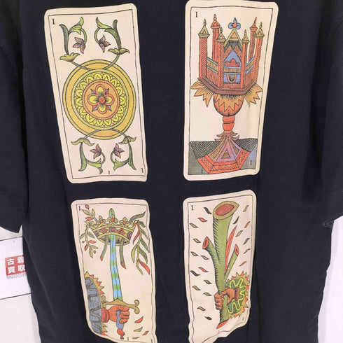 ザラ ZARA MINOR ARCANA ACES 裏 トランプ プリント Tシャツ メンズ import:S