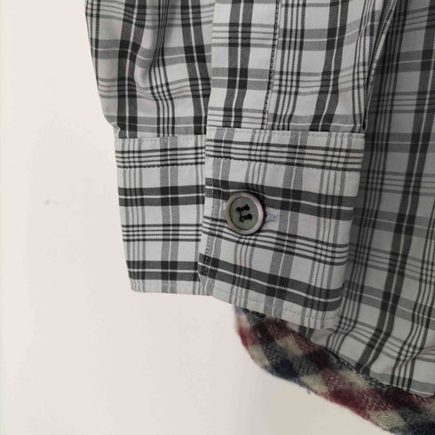 コムデギャルソンオム COMME des GARCONS HOMME 90S 田中オム L/S チェック柄オープンカラーシャツ メンズ