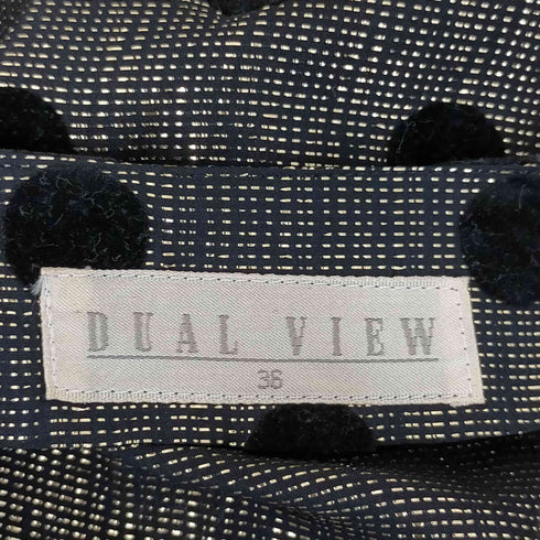 dual view ドットラメ ノーカラーシルクジャケット レディース JPN:36