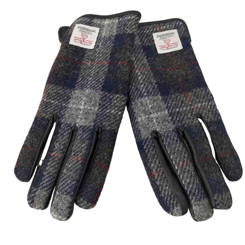 ハリスツイード Harris Tweed チェック柄手袋 メンズ
