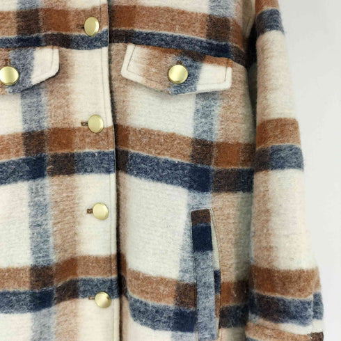 ザラ ZARA プレミアムチェックシャツジャケット レディース import:S