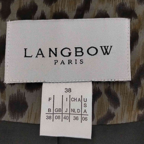 LANGBOW Paris レオパード柄 レイヤーコート レディース EUR:38