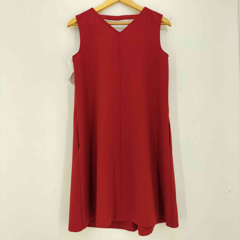 ジャスグリッティー JUSGLITTY フロントタック Vネック ノースリーブワンピース レディース JPN:2