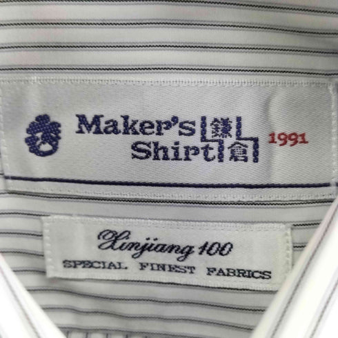 メーカーズシャツカマクラ Makers Shirt 鎌倉 ストライプ L/S BDシャツ メンズ 83/41