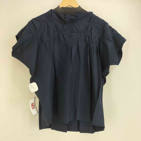 イッセイミヤケ ISSEY MIYAKE 19ss フレンチスリーブ フリルプリーツブラウス レディース 2