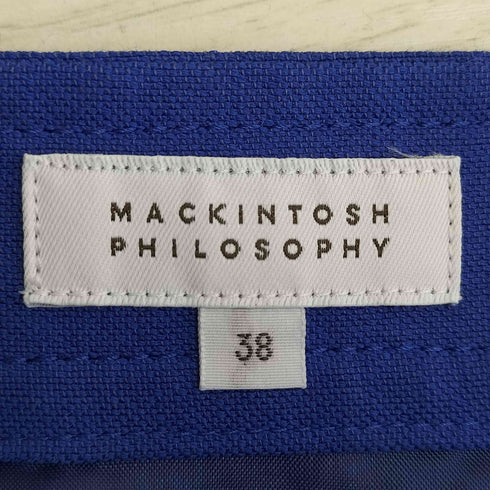 マッキントッシュフィロソフィー MACKINTOSH PHILOSOPHY リネン混 タック フレアスカート レディース 38