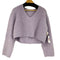 ザラ ZARA Vネックケーブルニット レディース import:M