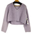 ザラ ZARA Vネックケーブルニット レディース import:M