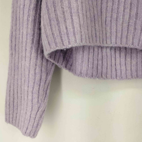 ザラ ZARA Vネックケーブルニット レディース import:M