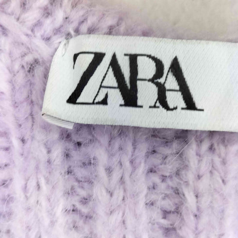 ザラ ZARA Vネックケーブルニット レディース import:M
