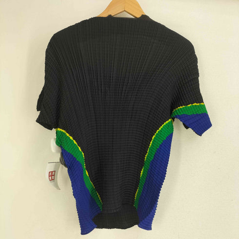 イッセイミヤケ ISSEY MIYAKE 09ss ワッフルプリーツ カーブカットソー レディース M