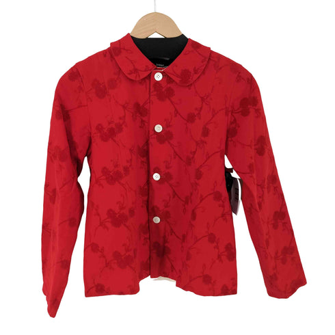 トリココムデギャルソン tricot COMME des GARCONS 02AW フロッキー フラワープリント ラウンドカラージャケット メンズ JPN:M