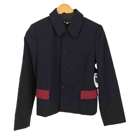 ローブドシャンブルコムデギャルソン robe de chambre COMME des GARCONS 02SS カラー切替 ウールジャケット レディース JPN:M