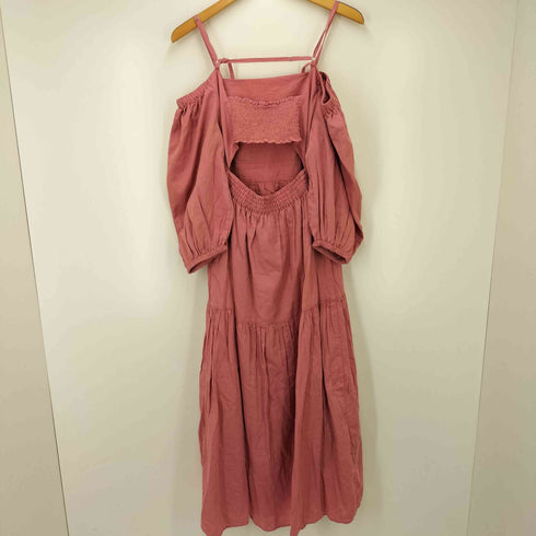 ダズリン dazzlin 24SS バックオープン ボリューム コットン ワンピース レディース import:M