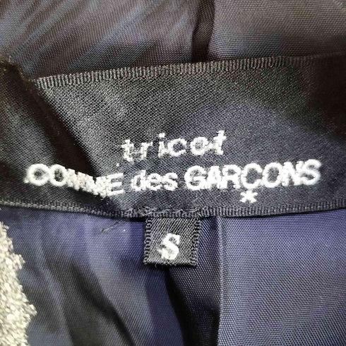 トリココムデギャルソン tricot COMME des GARCONS 01AW パッチポケット ウールナイロン ラウンドカラージャケット レディース JPN:S