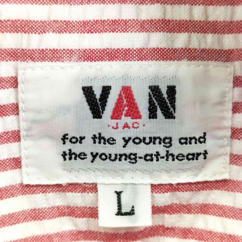 ヴァンヂャケット VAN JAC シアサッカー L/S ストライプ シャツ メンズ JPN:L