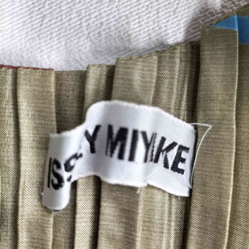 イッセイミヤケ ISSEY MIYAKE 90s 1998 シャチ 魚 幾何学模様 ノースリーブプリーツカットソー レディース XL