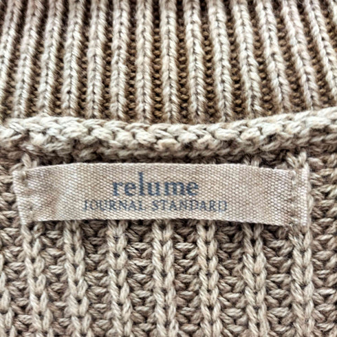 ジャーナルスタンダードレリューム JOURNAL STANDARD relume ガーメントダイVネックニットベスト レディース FREE