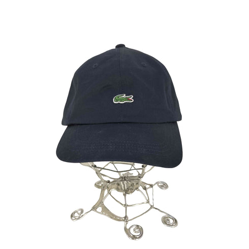 ラコステ LACOSTE ロゴ刺繍 レザーベルト ツイルキャップ メンズ 58cm
