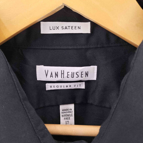 ヴァンヒューゼン VAN HEUSEN LUX SATEEN サテンカラードレスシャツ メンズ 17 34/35