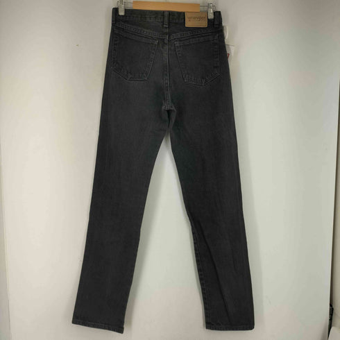 ラングラー Wrangler ブラックデニムテーパードパンツ メンズ