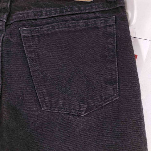ラングラー Wrangler ブラックデニムテーパードパンツ メンズ