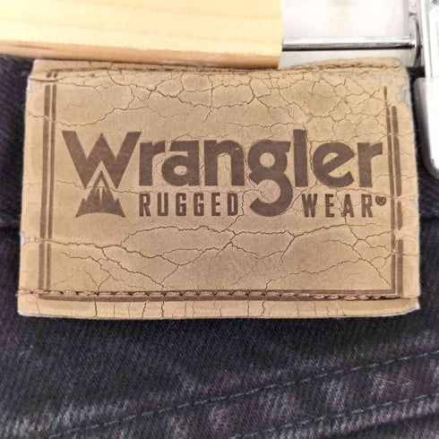ラングラー Wrangler ブラックデニムテーパードパンツ メンズ
