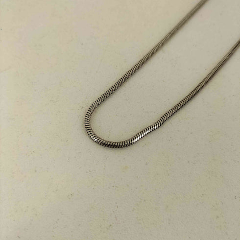 ジョンローレンスサリバン JOHN LAWRENCE SULLIVAN Silver snake chain necklace メンズ