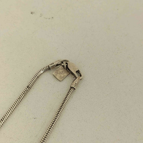 ジョンローレンスサリバン JOHN LAWRENCE SULLIVAN Silver snake chain necklace メンズ