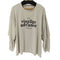 袖フリルデザイン フロントプリント L/S Tシャツ レディース