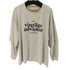 袖フリルデザイン フロントプリント L/S Tシャツ レディース