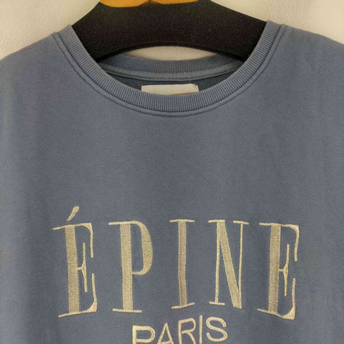 エピヌ epine フロント刺繍クルーネックスウェット レディース