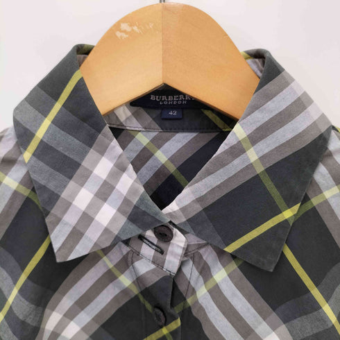 バーバリーロンドン BURBERRY LONDON スモークドチェック L/S レギュラー カラー シャツ レディース EUR:42