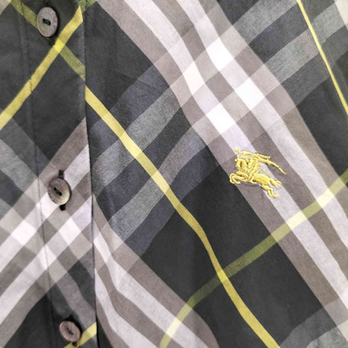 バーバリーロンドン BURBERRY LONDON スモークドチェック L/S レギュラー カラー シャツ レディース EUR:42