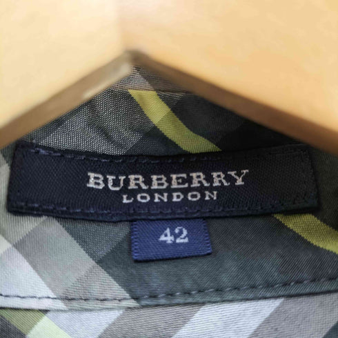 バーバリーロンドン BURBERRY LONDON スモークドチェック L/S レギュラー カラー シャツ レディース EUR:42